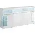 Izola Sideboard with 4 Doors - White, High Gloss