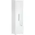 Izola Tall Left Display Cabinet with LED - White, High Gloss