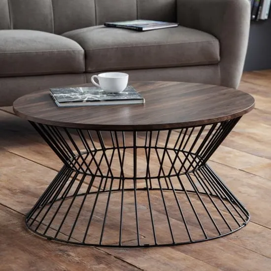 Jacarra Round Coffee Table - Walnut, Oak image