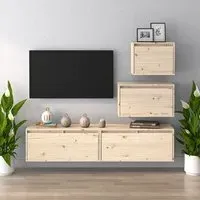 Jacarra Wall Entertainment Unit - Natural, Pinewood