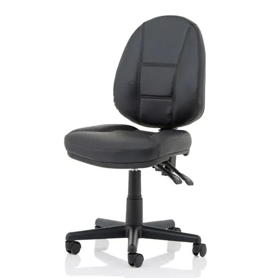 Jackson High Back Office Chair - Black, Leather image
