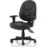 Jackson High Back Office Chair with Adjustable Arms - Black, Leather