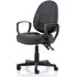 Jackson High Back Office Chair with Loop Arms - Black, Leather