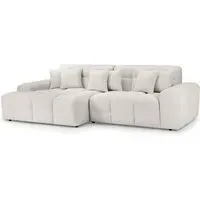 Jackson Right Hand Corner Sofa - Beige, Fabric