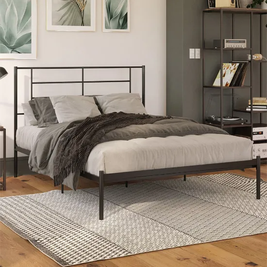 Jacksonville Double Bed Frame - Black, Metal