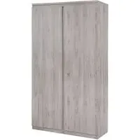 Jadiel 2-Door Wardrobe - Grey, Oak