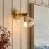 Jaffrey Clear Glass Wall Light - Brass