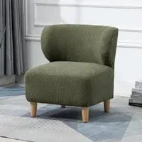 Jakarta Fabric Accent Chair - Moss, Oak