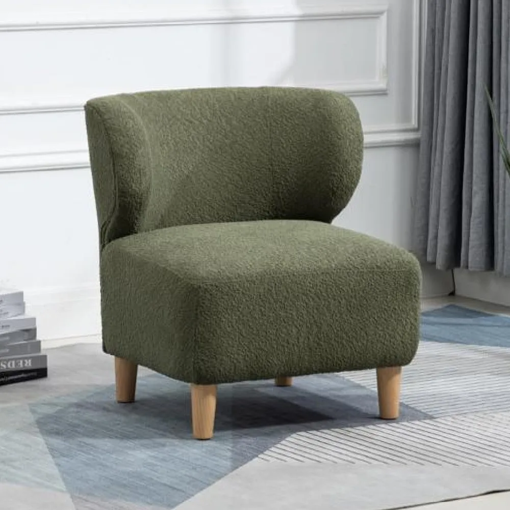 Jakarta Fabric Accent Chair - Moss, Oak
