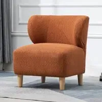 Jakarta Fabric Accent Chair - Rust, Oak