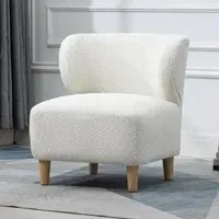 Jakarta Fabric Accent Chair - White, Oak