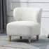 Jakarta Fabric Accent Chair - White, Oak
