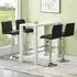 Jam Rectangular Bar Table Set with 4 Coco Stools - White, Glass