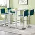 Jam Rectangular Bar Table Set with 4 Copez Stools - White, Glass