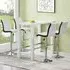 Jam Rectangular Bar Table Set with 4 Ritz Stools - White, Glass