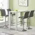 Jam Rectangular Bar Table Set with 4 Stools - White, Glass