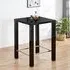 Jam Square Bar Table - Black, Glass