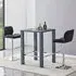 Jam Square Bar Table Set with 2 Candid Stools - Grey, Glass