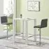 Jam Square Bar Table Set with 2 Coco Stools - White, Glass