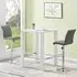 Jam Square Bar Table Set with 2 Ripple Stools - White, Glass