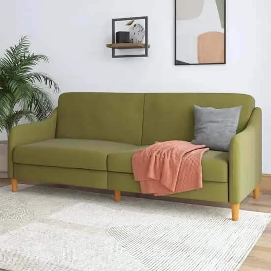 Jamaica Sofa Bed with Storage - Green, Linen image