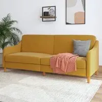 Jamaica Sofa Bed with Storage - Mustard, Linen