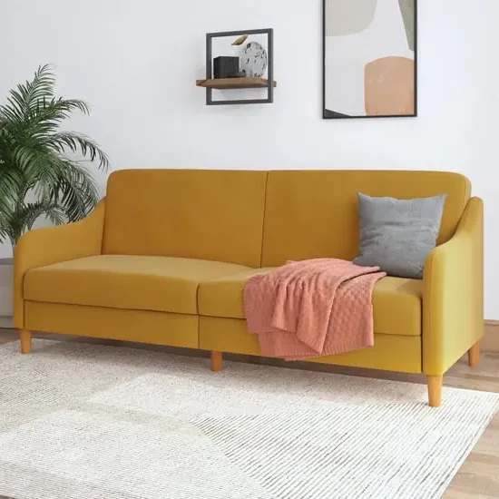 Jamaica Sofa Bed with Storage - Mustard, Linen