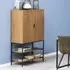 Japar 2-Door Storage Cabinet with Shelves - Wild Oak
