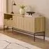 Japar Sideboard with 2 Doors 1 Drawer - Oak, Black