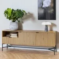 Japar Wooden Sideboard with 2 Doors 1 Drawer - Wild Oak