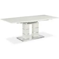 Jasna Extendable Dining Table - White, High Gloss alternate view