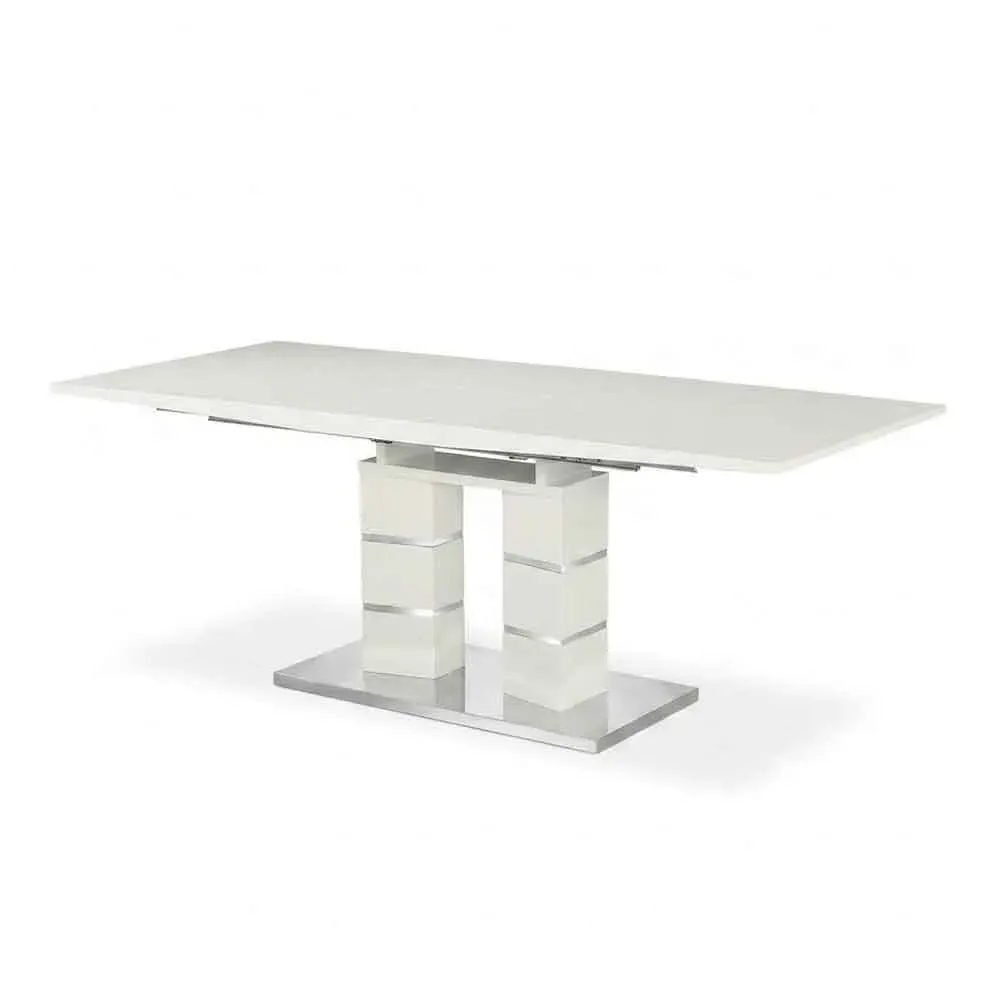 Jasna Extendable Dining Table - White, High Gloss product