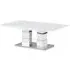 Jasna High Gloss Coffee Table with Steel Base - White