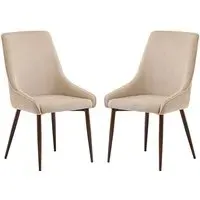 Jasper Dining Chairs - Ivory, Fabric