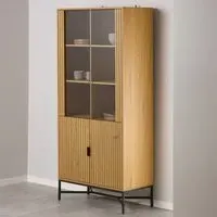 Jasper Display Cabinet with 4 Doors - Wild Oak