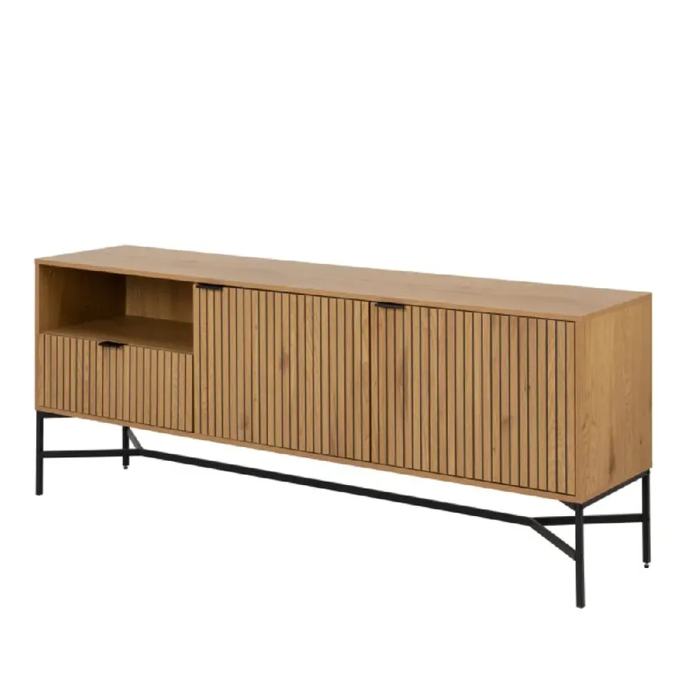 Jasper Wooden Sideboard with 2 Doors 1 Drawer - Oak image