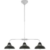 Jaspro 3 Steel Shades Pendant Light - Black, Stainless Steel