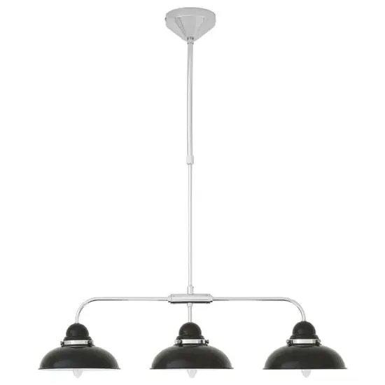 Jaspro 3 Steel Shades Pendant Light - Black, Stainless Steel image