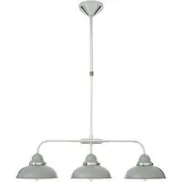 Jaspro 3 Steel Shades Pendant Light - Grey, Stainless Steel