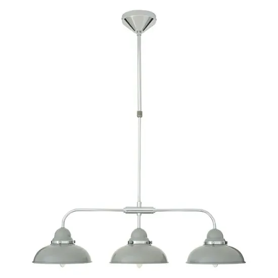 Jaspro 3 Steel Shades Pendant Light - Grey, Stainless Steel