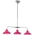 Jaspro 3 Steel Shades Pendant Light - Pink, Stainless Steel