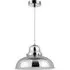 Jaspro Round Pendant Light - Chrome, Metal
