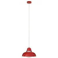 Jaspro Round Pendant Light - Red, Metal