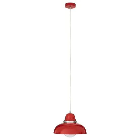 Jaspro Round Pendant Light - Red, Metal image