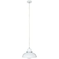 Jaspro Round Pendant Light - White, Metal