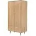 Javion 2-Door Wardrobe with Drawers - Natural Oak