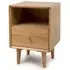 Javion Wooden Bedside Cabinet with Drawer - Natural Oak