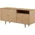 Javion Wooden Sideboard with 2 Doors 2 Drawers - Natural Oak