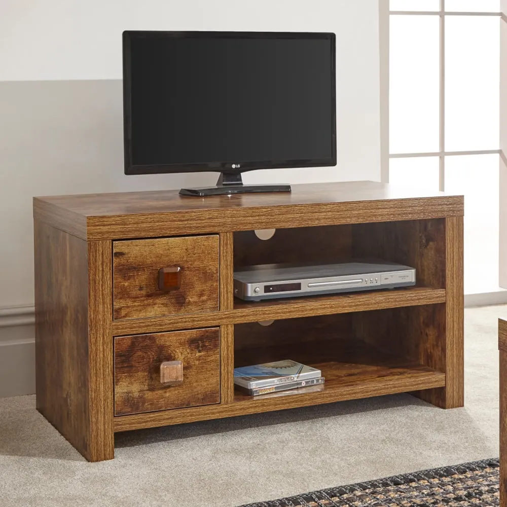 Jawcraig TV Stand with 2 Drawers - Brown, Wood image