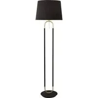 Jazz Floor Lamp with Velvet Shade - Black, Steel